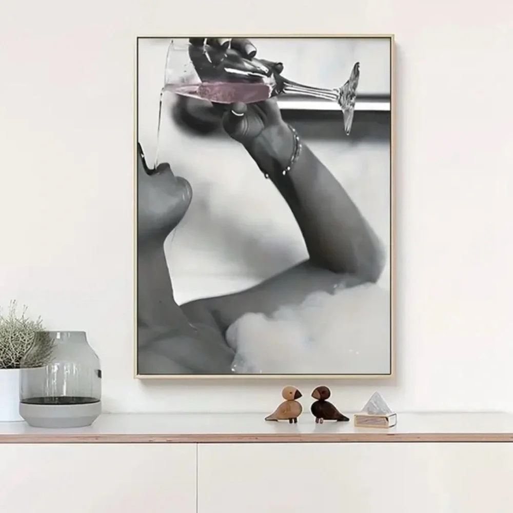 Vintage Rétro Champagne Canvas Aesthetic Poster 🌟